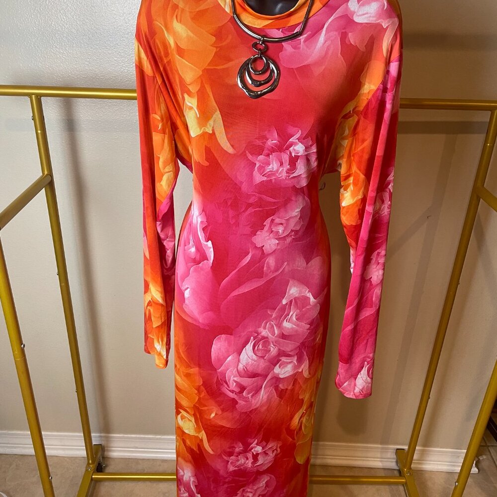 SUNSET ISLAND MIDI DRESS 3X - Picture 3 of 8